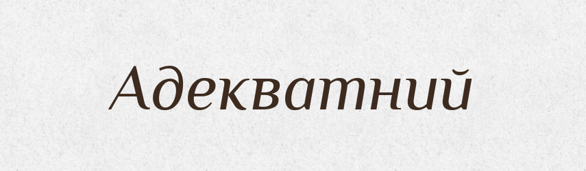 Адекватний — Тлумачний словник української мови