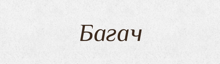 Багач — Тлумачний словник української мови