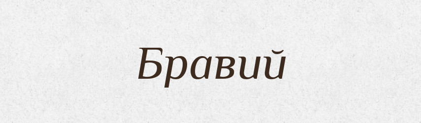 Бравий — Тлумачний словник української мови