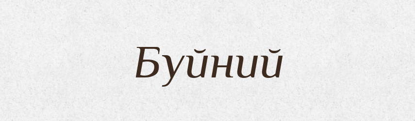 Буйний — Тлумачний словник української мови