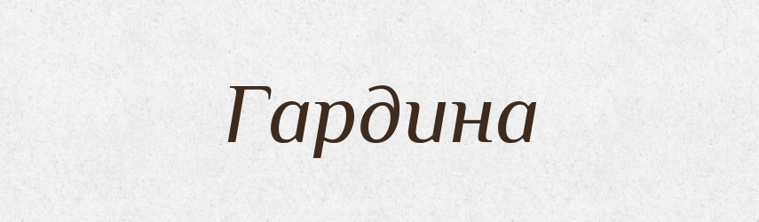 Гардина — Тлумачний словник української мови