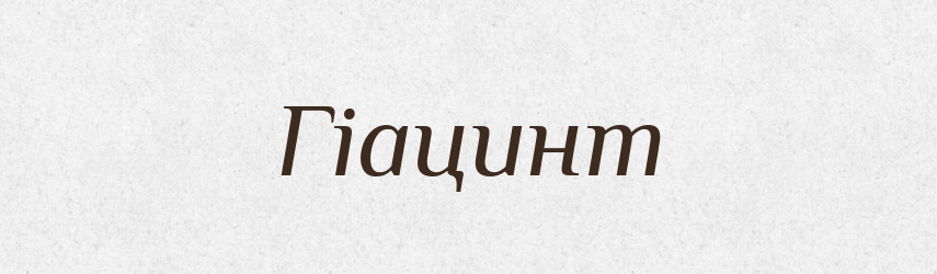 Гіацинт — Тлумачний словник української мови