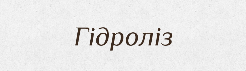 Гідроліз — Тлумачний словник української мови