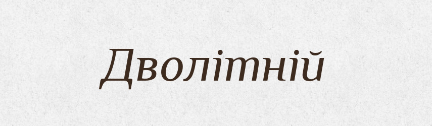 Дволітній — Тлумачний словник української мови