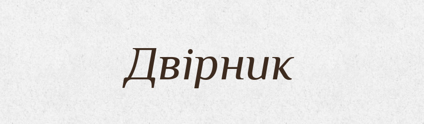 Двірник — Тлумачний словник української мови