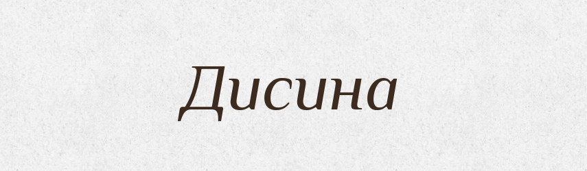 Дисина — Тлумачний словник української мови