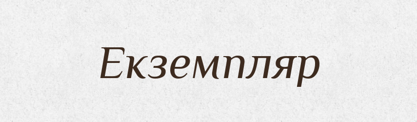 Екземпляр — Тлумачний словник української мови