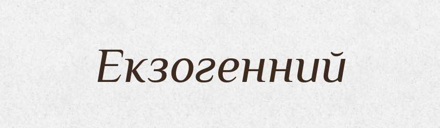 Екзогенний — Тлумачний словник української мови