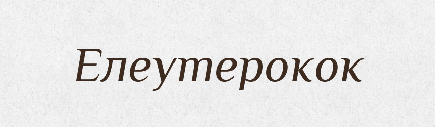 Елеутерокок — Тлумачний словник української мови