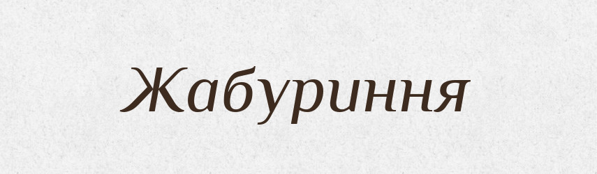 Жабуриння — Тлумачний словник української мови