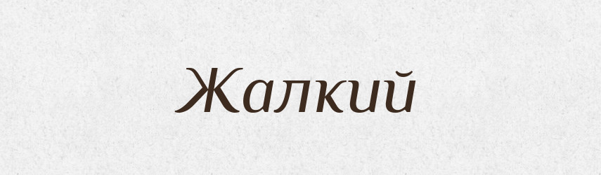 Жалкий — Тлумачний словник української мови