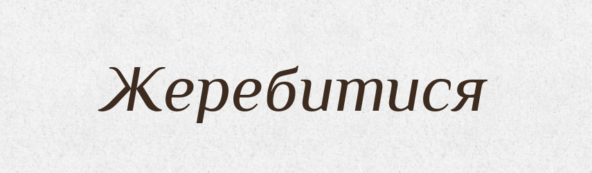 Жеребитися — Тлумачний словник української мови