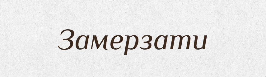 Замерзати — Тлумачний словник української мови