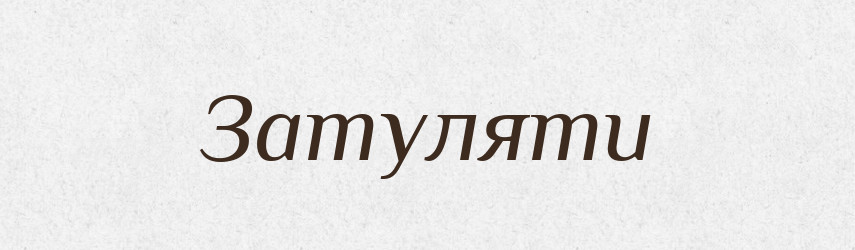 Затуляти — Тлумачний словник української мови