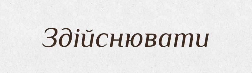 Здійснювати — Тлумачний словник української мови