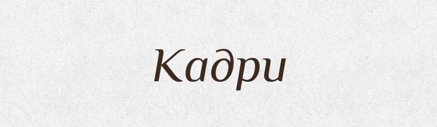 Кадри — Тлумачний словник української мови