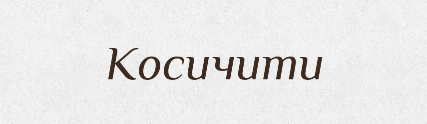 Косичити — Тлумачний словник української мови