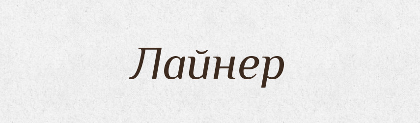 Лайнер — Тлумачний словник української мови