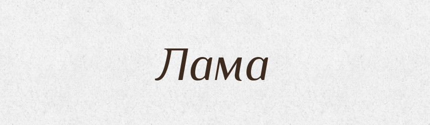 Лама — Тлумачний словник української мови