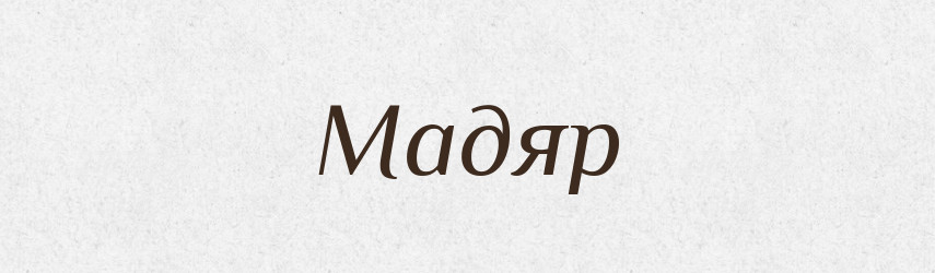 Мадяр — Тлумачний словник української мови