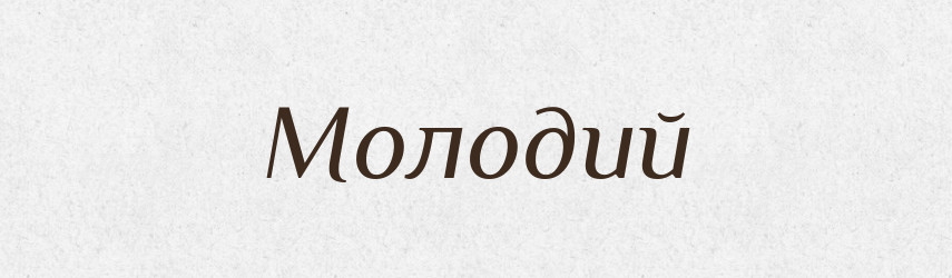 Молодий — Тлумачний словник української мови