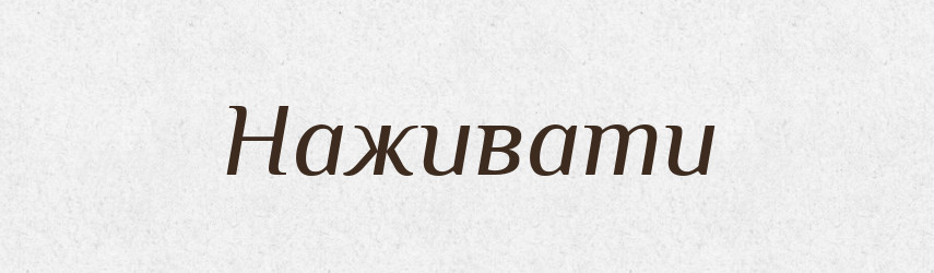 Наживати — Тлумачний словник української мови