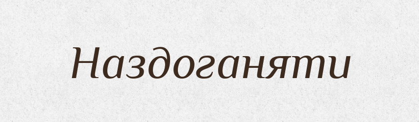 Наздоганяти — Тлумачний словник української мови