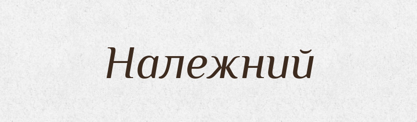 Належний — Тлумачний словник української мови