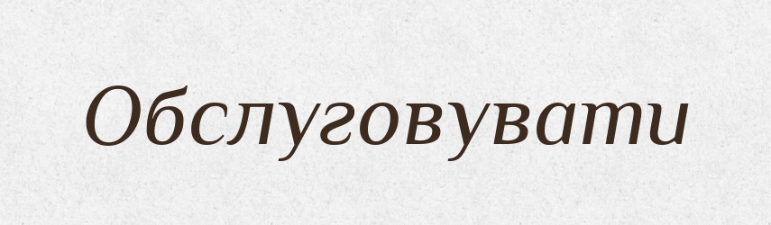 Обслуговувати — Тлумачний словник української мови