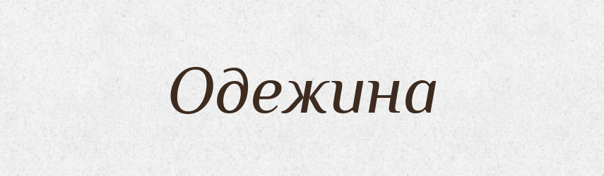 Одежина — Тлумачний словник української мови