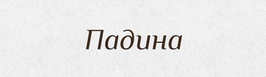 Падина — Тлумачний словник української мови
