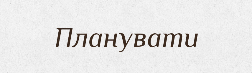 Планувати — Тлумачний словник української мови