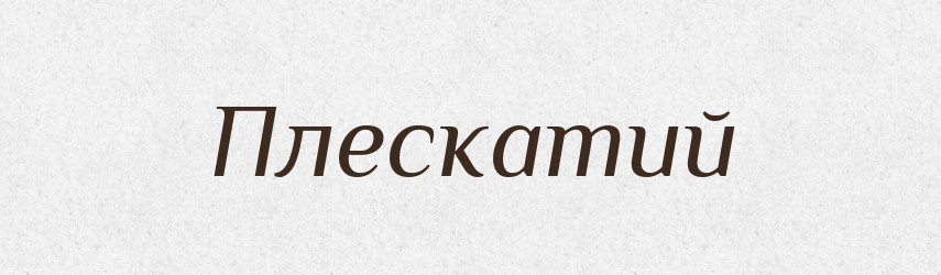 Плескатий — Тлумачний словник української мови
