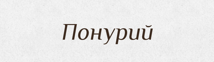 Понурий — Тлумачний словник української мови