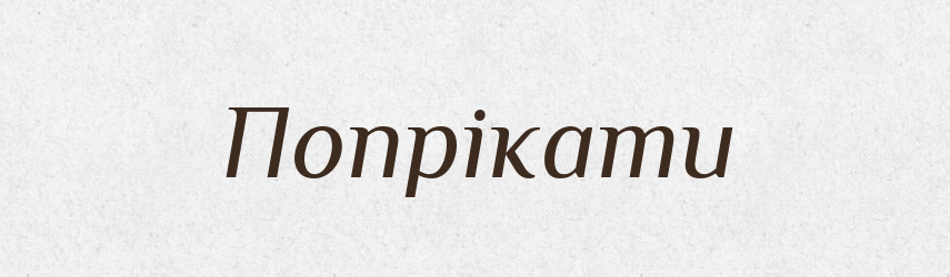 Попрікати — Тлумачний словник української мови