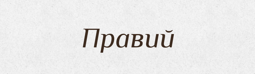 Правий — Тлумачний словник української мови