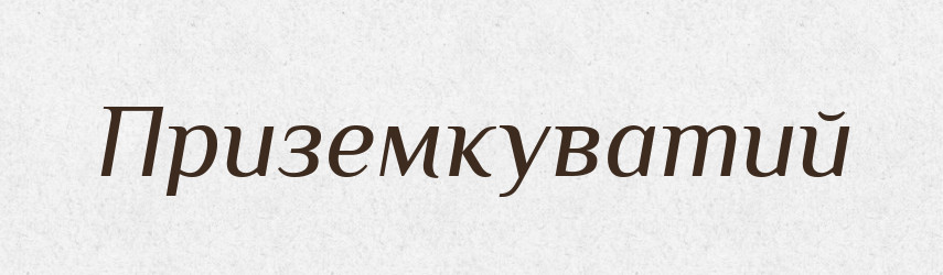 Приземкуватий — Тлумачний словник української мови