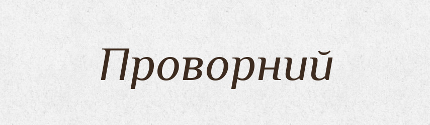Проворний — Тлумачний словник української мови