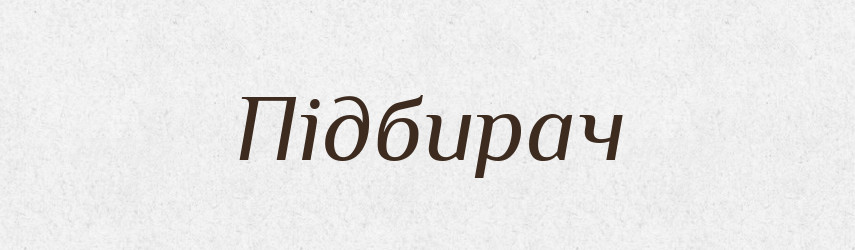 Підбирач — Тлумачний словник української мови