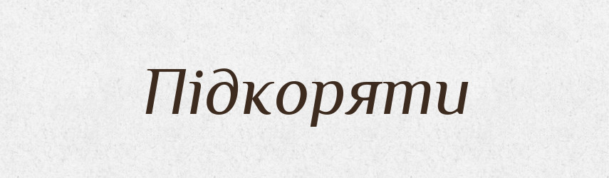 Підкоряти — Тлумачний словник української мови