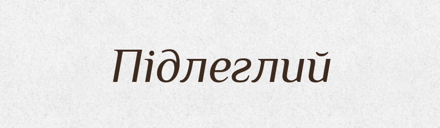 Підлеглий — Тлумачний словник української мови