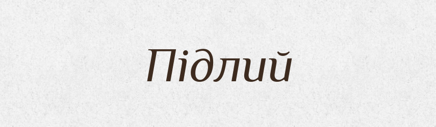 Підлий — Тлумачний словник української мови