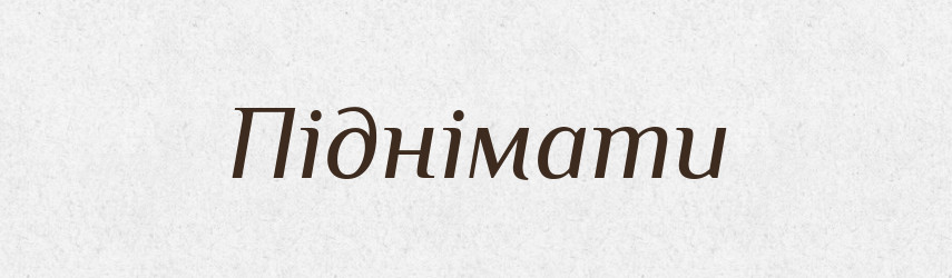 Піднімати — Тлумачний словник української мови