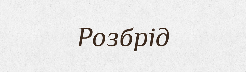 Розбрід — Тлумачний словник української мови