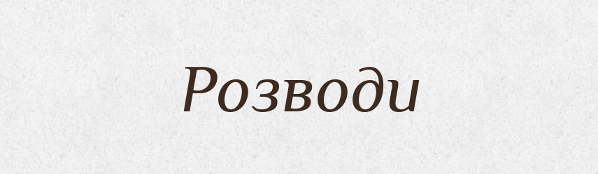 Розводи — Тлумачний словник української мови