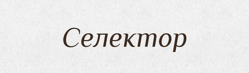 Селектор — Тлумачний словник української мови
