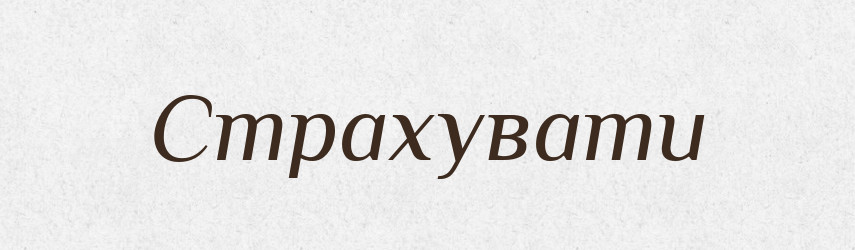 Страхувати — Тлумачний словник української мови