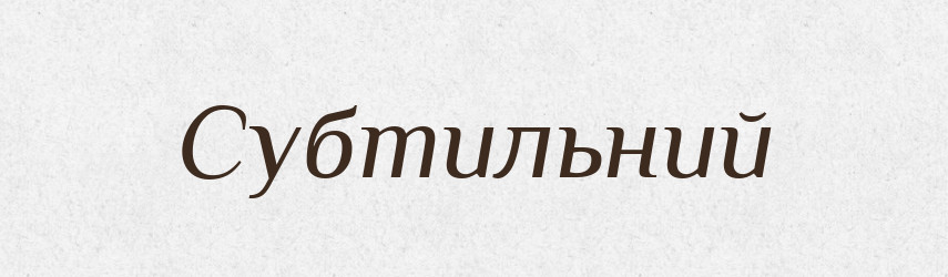Субтильний — Тлумачний словник української мови