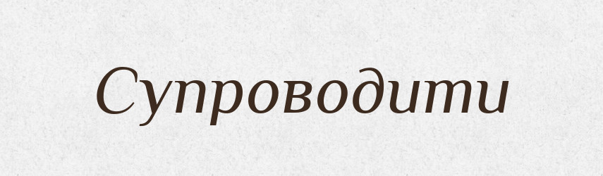 Супроводити — Тлумачний словник української мови