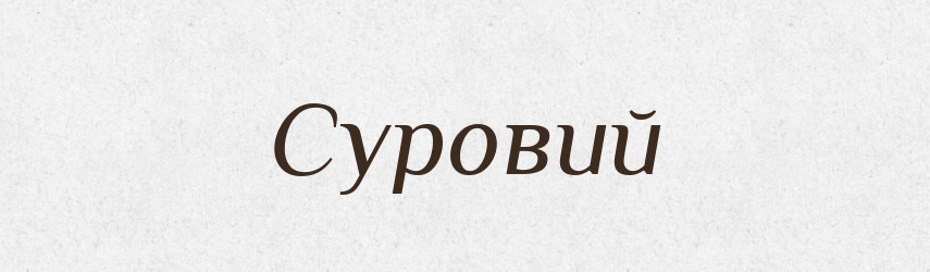 Суровий — Тлумачний словник української мови